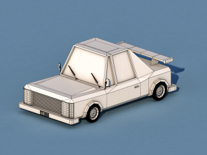 cartoon racing car 3D Модель