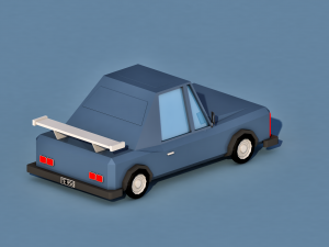 cartoon racing car 3D Модель