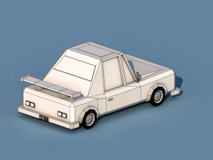 cartoon racing car 3D Модель