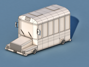 cartoon school bus Model 3D