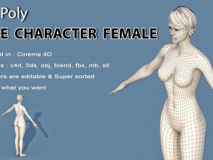 base character female 3D Model