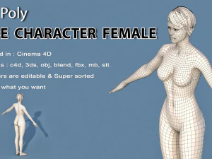 base character female 3D Model