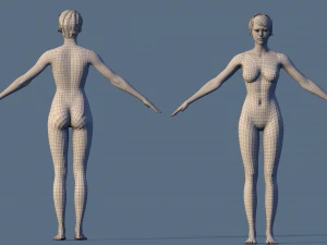 base character female 3D Model