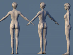 base character female 3D Model