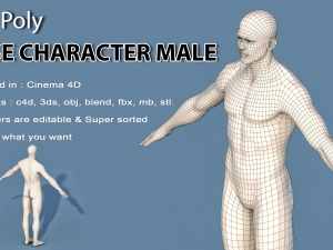 base character male 3D Model