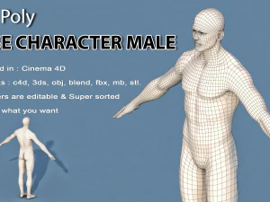 personaggio base maschile Modello 3D