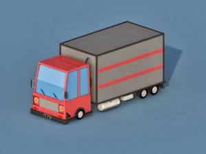 cartoon delivery truck 3D Model