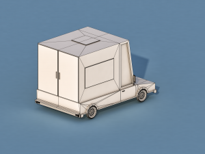 cartoon delivery truck Modelo 3D