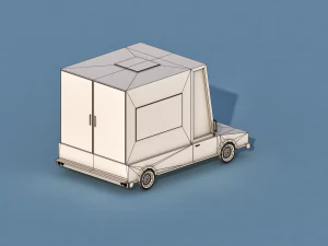 cartoon delivery truck 3D Model
