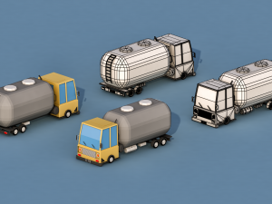 cartoon transport cars 3D Модель