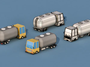 cartoon transport cars 3D Model