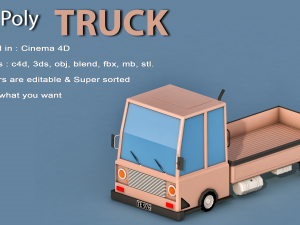 cartoon truck 3D Model