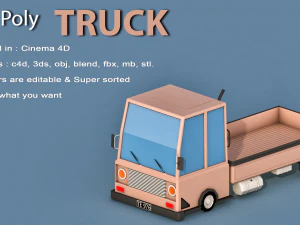 cartoon truck 3D Model