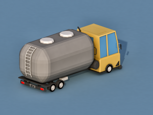 cartoon water truck Modelo 3D