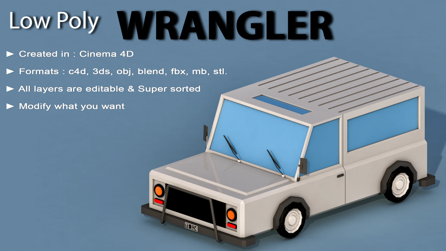 cartoon wrangler 3D Model .c4d .max .obj .3ds .fbx .stl .blend 