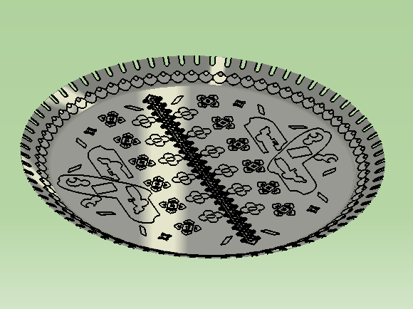 moroccan tray 3D Принт Модель .c4d .max .obj .3ds .fbx .stl .blend 
