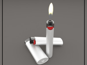 bic lighter Modello 3D