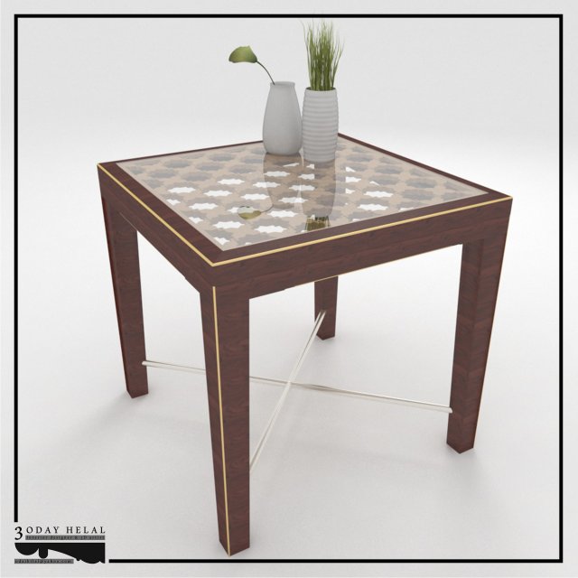 islamic table 3D मॉडल .c4d .max .obj .3ds .fbx .stl .blend 
