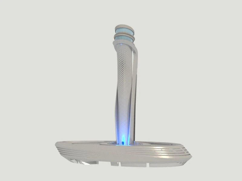 control tower third airport of stanbul 3D Model .c4d .max .obj .3ds .fbx .stl .blend 