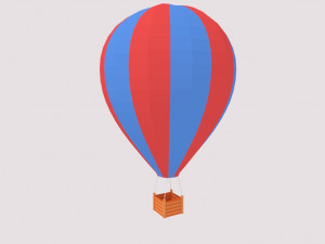 low poly air balloon 3D Model
