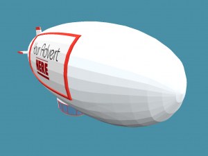 low poly airship Modelo 3D