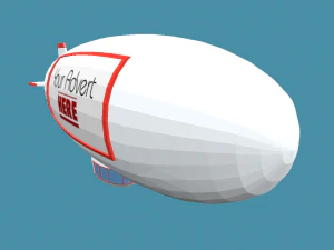 low poly airship 3D Model