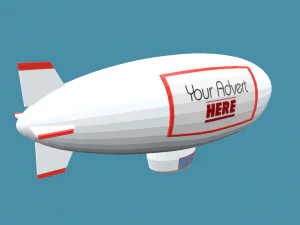 low poly airship 3D Model