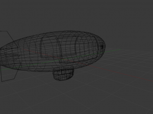 low poly airship Modelo 3D