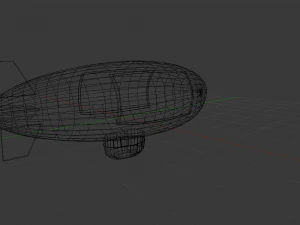 low poly airship 3D Model
