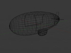 low poly airship 3D Model