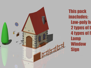 low poly house 3D Model