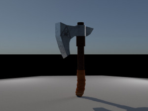 axe for game Model 3D