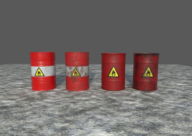 metal barrel 3D Model .c4d .max .obj .3ds .fbx .stl .blend 