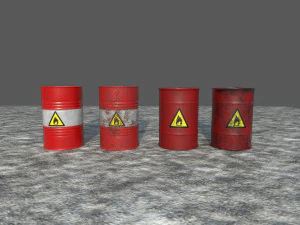 barril de metal Modelo 3D