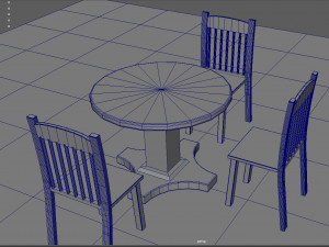 table with chairs 3D Model