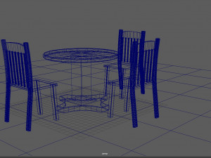 table with chairs 3D Model