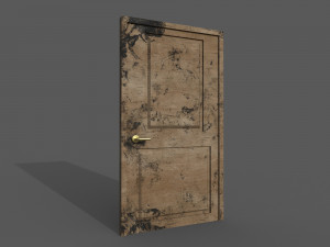 door wood low poly 3D मॉडल