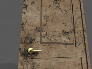 door wood low poly Model 3D