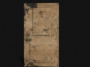 door wood low poly Model 3D