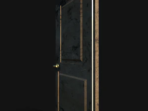 door wood low poly 3D Model