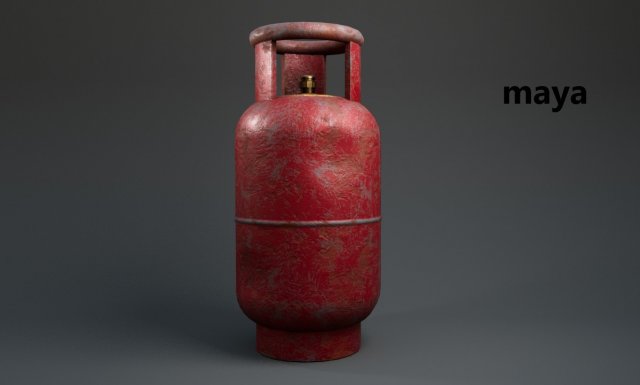 gas cylinder 3Dモデル .c4d .max .obj .3ds .fbx .stl .blend 