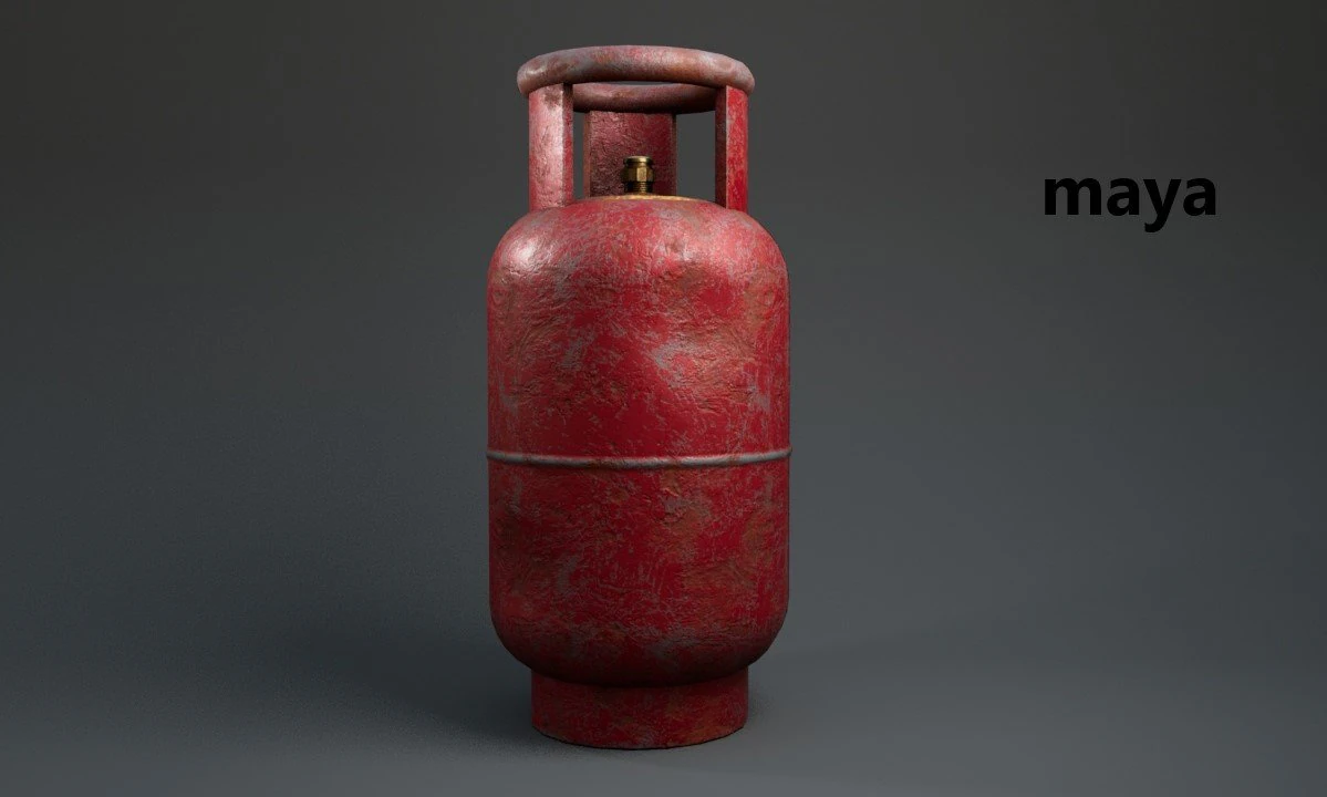 gas cylinder 3D Model .c4d .max .obj .3ds .fbx .stl .blend