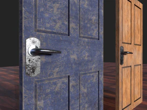 door wood low poly 3D Model