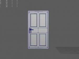 door wood low poly 3D मॉडल