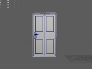 door wood low poly 3D Model