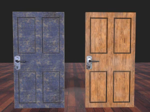 door wood low poly 3D Model