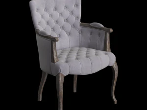 krzesło europejskie Model 3D