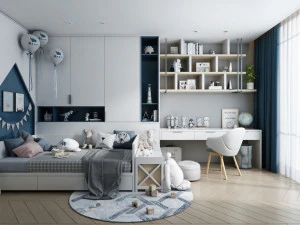 nowoczesna sypialnia Model 3D