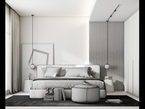 modern bedroom 3Dモデル