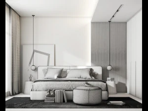 modern bedroom 3D Model